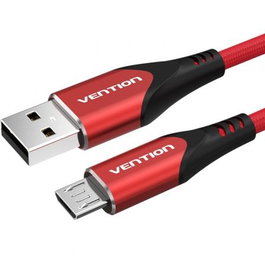 Vention Cable USB 2.0 de Carga Rápida 3A con Micro USB, 1.5m, Rojo